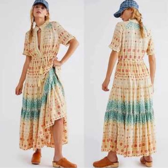 Free People Cloud Combo Maxi Dress NWT S - Picture 3 of 5